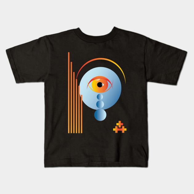 Eye Abstract Kids T-Shirt by Gingezel